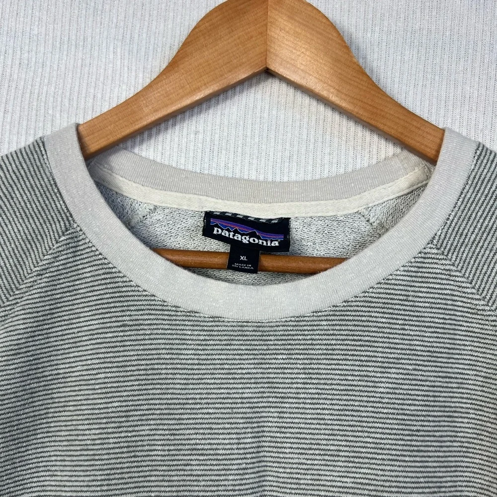 Patagonia Trail Harbor Organic Cotton Hemp Crewneck Sweatshirt Men’s XL Striped - Picture 3 of 10